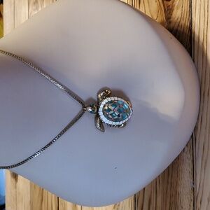 Vintage Betsy Johnson sea excursion sea turtle, starfish, pearl  locket necklace